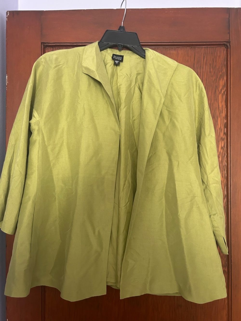 Eileen Fisher green  Open-Front Blazer